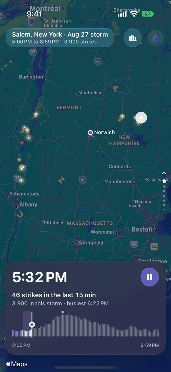 A storm replay in Lightning